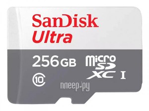 Фото 256Gb - SanDisk Ultra Micro Secure Digital XC C10 UHS-1 SDSQUNR-256G-GN3MN (Оригинальная!)