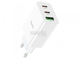 Фото Hoco C99A 1xUSB - 2xUSB-C 3А PD20W QC3.0 White 6931474767554