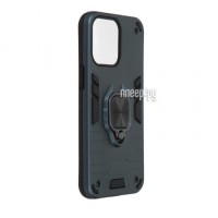 Фото Чехол DF для APPLE iPhone 15 Pro Max с магнитом и кольцом Dark Green iArmor-10