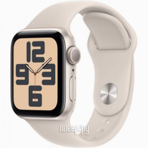 Фото APPLE Watch SE GPS 40mm Starlight Aluminium Case with Starlight Sport Band - S/M MR9U3