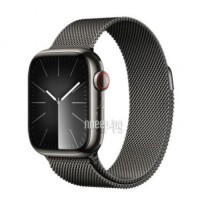 Фото APPLE Watch Series 9 GPS + Cellular 45mm Graphite Stainless Steel Case with Graphite Milanese Loop MRMX3