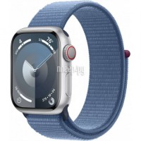 Фото APPLE Watch Series 9 GPS + Cellular 41mm Silver Aluminium Case with Winter Blue Sport Loop MRHX3