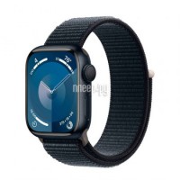 Фото APPLE Watch Series 9 GPS 45mm Midnight Aluminium Case with Midnight Sport Loop MR9C3