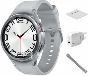 Фото Samsung Galaxy Watch 6 Classic 47mm Silver SM-R960NZSA Выгодный набор + подарок серт. 200Р!!!