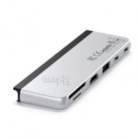 Фото Хаб USB Satechi Dual USB-C Hub For Surface Pro 9 Silver ST-HSP9P