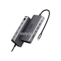 Фото Хаб USB Ugreen CM681 Revodok 11-in-1 USB C Hub Dual HDMI Grey 15965