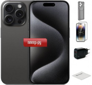Фото APPLE iPhone 15 Pro Max 256Gb Black Titanium (A3105,A3106) (nano SIM + eSIM) Выгодный набор + подарок серт. 200Р!!!