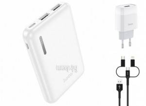 Фото Hoco Power Bank J115 Journey 5000mAh White 6942007602365 Выгодный набор + подарок серт. 200Р!!!