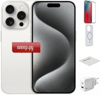 Фото APPLE iPhone 15 Pro 256Gb White Titanium (A3101,3102) (nano SIM + eSIM) Выгодный набор + подарок серт. 200Р!!!