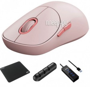Фото Xiaomi Wireless Mouse 3 Pink XMWXSB03YM Выгодный набор + подарок серт. 200Р!!!