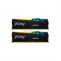 Фото Kingston Fury Beast RGB Black DDR5 DIMM 5600Mhz PC48000 CL36 - 32Gb (2x16Gb) KF556C36BBEAK2-32