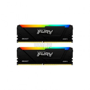 Фото Kingston Fury Beast Black RGB Black RGB DDR4 DIMM 3600Mhz PC28800 CL18 - 64Gb (2x32Gb) KF436C18BB2AK2/64
