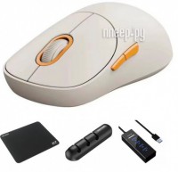Фото Xiaomi Wireless Mouse 3 Beige XMWXSB03YM Выгодный набор + подарок серт. 200Р!!!