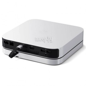 Фото Хаб Satechi Stand & Hub for Mac Mini Studio with NVME & SSD Enclosure Silver ST-GMMSHS