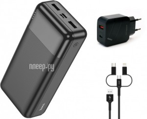 Фото Hoco Power Bank J72B Easy Travel 30000mAh Black 6931474792013 Выгодный набор + подарок серт. 200Р!!!