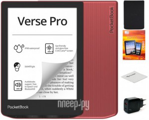 Фото PocketBook РВ634 Verse Pro Red PB634-3-WW Выгодный набор + подарок серт. 200Р!!!
