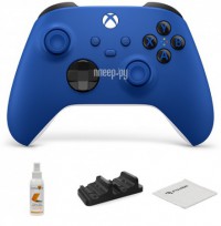 Фото Геймпад Microsoft Xbox Shock Blue QAU-00002 Выгодный набор + подарок серт. 200Р!!!