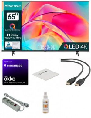 Фото Hisense 65E7KQ Выгодный набор + подарок серт. 200Р!!!