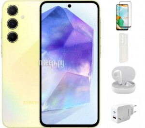 Фото Samsung SM-A556 Galaxy A55 8/256Gb Lemon & Wireless Headphones Выгодный набор + подарок серт. 200Р!!!