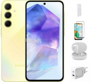 Фото Samsung SM-A556 Galaxy A55 8/128Gb Yellow & Wireless Headphones Выгодный набор + подарок серт. 200Р!!!