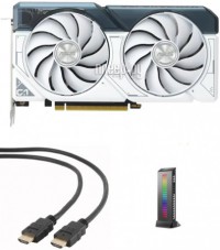 Фото ASUS GeForce RTX 4060 Ti 8GB White 2595Mhz PCI-E 4.0 8192Mb 18000Mhz 128 bit HDMI 3xDP DUAL-RTX4060TI-O8G-WHITE / 90YV0J42-M0NA00 Выгодный набор + подарок серт. 200Р!!!