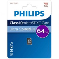 Фото 64Gb - Philips Micro Secure Digital XC Class 10 FM64MD45B/97