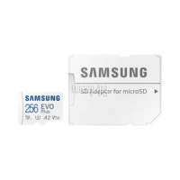 Фото 256Gb - Samsung EVO Plus Micro Secure Digital XC UHS-I U3 MB-MC256SA/EU с переходником под SD