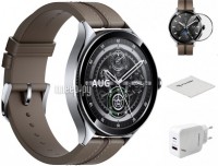 Фото Xiaomi Watch 2 Pro Silver Case with Brown Leather Strap M2234W1 / BHR7216GL Выгодный набор + подарок серт. 200Р!!!