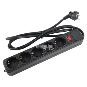 Фото Сетевой фильтр Perfeo Real Power 5 Sockets 5m Black PF_E1503