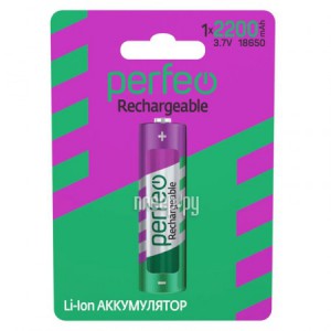Фото Perfeo 2200mAh 3.7V (1 штука) PF 18650Li-Ion2200/1BL