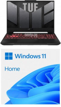 Фото ASUS TUF Gaming A15 FA507NV-LP021 Grey 90NR0E85-M007N0 + Microsoft Карточка цифрового товара Windows 11 Home Выгодный набор!!!