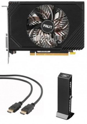 Фото Palit nVidia GeForce RTX 3050 StormX OC 1042Mhz PCI-E 4.0 6144Mb 14000Mhz 96 bit DP HDMI DVI NE63050S18JE-1070F Выгодный набор + подарок серт. 200Р!!!