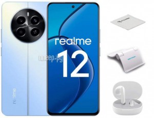 Фото Realme 12 4G 8/512Gb RMX3871 Blue & Wireless Headphones Выгодный набор + подарок серт. 200Р!!!