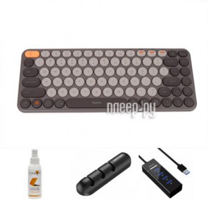 Фото Baseus K01A Wireless Tri-Mode Keyboard Frosted Grey B00955503833-00 Выгодный набор + подарок серт. 200Р!!!