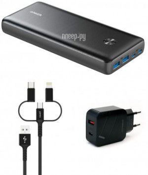 Фото Anker Power Bank PowerCore III Elite 87W 25600mAh Black A1291H11 Выгодный набор + подарок серт. 200Р!!!