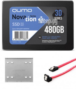 Фото Qumo Novation SSD 480Gb Q3DT-480GPGN Выгодный набор + подарок серт. 200Р!!!