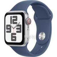 Фото APPLE Watch SE (2024) GPS + Cellular 40mm Silver Aluminium Case with Denim Sport Band - S/M MXGF3