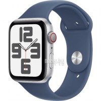 Фото APPLE Watch SE (2024) GPS + Cellular 44mm Silver Aluminium Case with Denim Sport Band - M/L MXGQ3