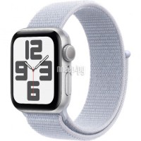 Фото APPLE Watch SE (2024) GPS 40mm Silver Aluminium Case with Blue Cloud Sport Loop MXEE3