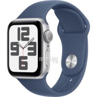 Фото APPLE Watch SE (2024) GPS 40mm Silver Aluminium Case with Denim Sport Band - M/L MXED3