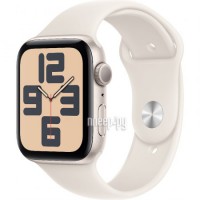 Фото APPLE Watch SE (2024) GPS 44mm Starlight Aluminium Case with Starlight Sport Band - M/L MXEV3
