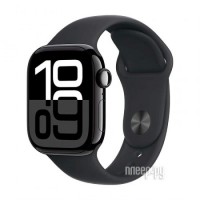Фото APPLE Watch Series 10 GPS + Cellular 42mm Jet Black Aluminium Case with Black Sport Band - M/L MWX73