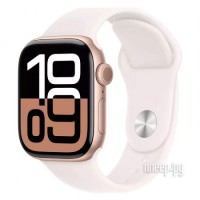 Фото APPLE Watch Series 10 GPS + Cellular 42mm Rose Gold Aluminium Case with Light Blush Sport Band - M/L MWXA3