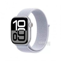 Фото APPLE Watch Series 10 GPS + Cellular 42mm Silver Aluminium Case with Blue Cloud Sport Loop MWX53