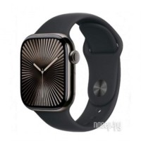 Фото APPLE Watch Series 10 GPS + Cellular 42mm Slate Titanium Case with Black Sport Band - M/L MWXH3