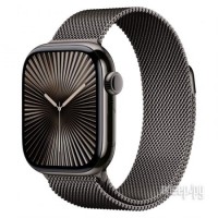 Фото APPLE Watch Series 10 GPS + Cellular 46mm Slate Titanium Case with Slate Milanese Loop - M/L MWYW3