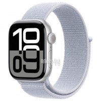 Фото APPLE Watch Series 10 GPS 42mm Silver Aluminium Case with Blue Cloud Sport Loop MWWD3