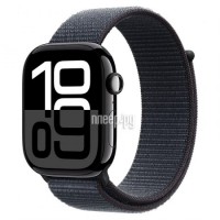 Фото APPLE Watch Series 10 GPS 46mm Jet Black Aluminium Case with Ink Sport Loop MWWR3