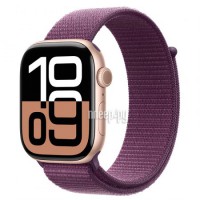 Фото APPLE Watch Series 10 GPS 46mm Rose Gold Aluminium Case with Plum Sport Loop MWWV3