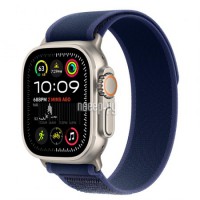 Фото APPLE Watch Ultra 2 (2024) GPS + Cellular 49mm Natural Titanium Case with Blue Trail Loop - S/M MX4J3